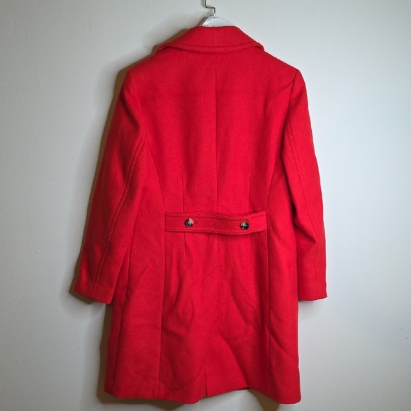 Talbots Bold Red Wool Trench Coat for Women Sz 10 - Picture 6 of 11